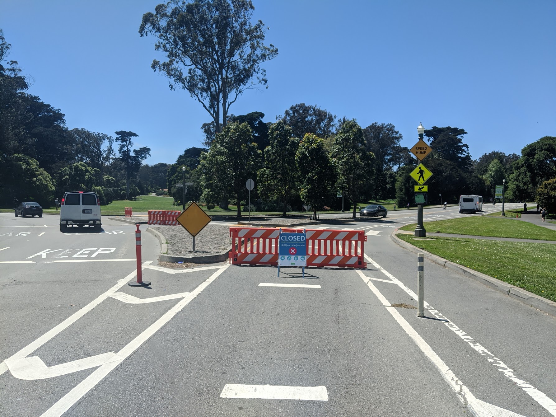 JFK Drive, closed to car traffic